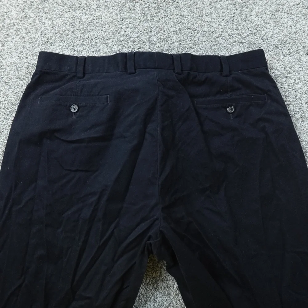 Brooks Brothers Pants Mens 40X32 Black Hudson Chino Trouser Flat Front Straight